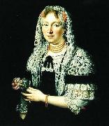 Andreas Stech Portrait of a Patrician Lady from Gdansk. oil painting reproduction